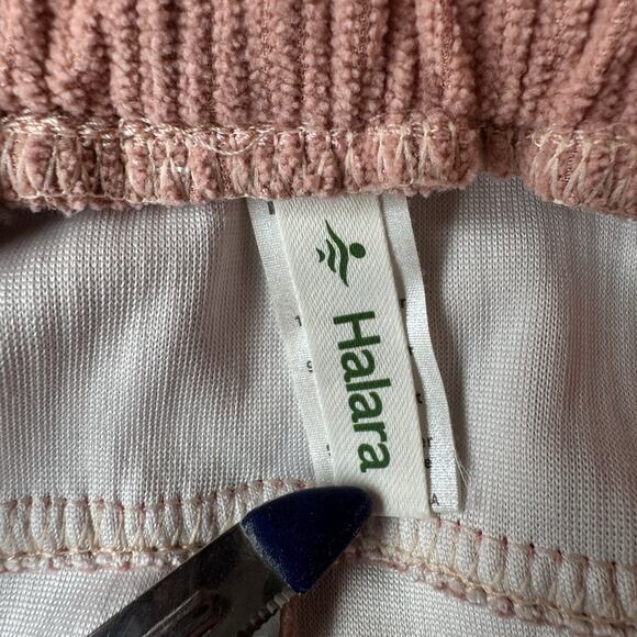 HALARA Women’s Corduroy Lounge Pants SMALLPink Ribbed Wide Leg Pull On Comfy - Picture 7 of 9
